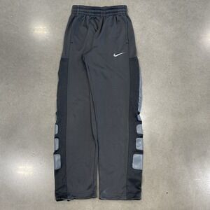 Nike Elite Stripe Sweatpants Men Small Black White Therma-fit Basketball Gym